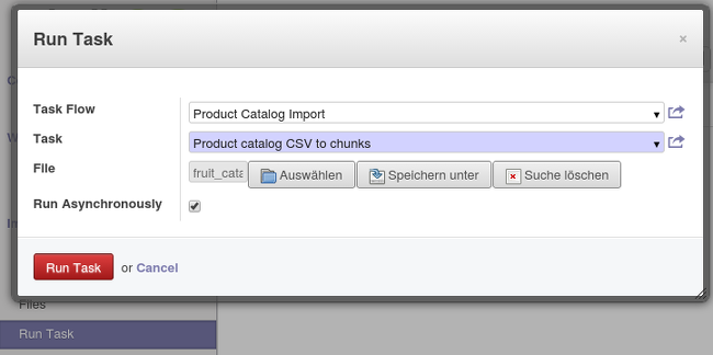 Produkt-Import ausführen