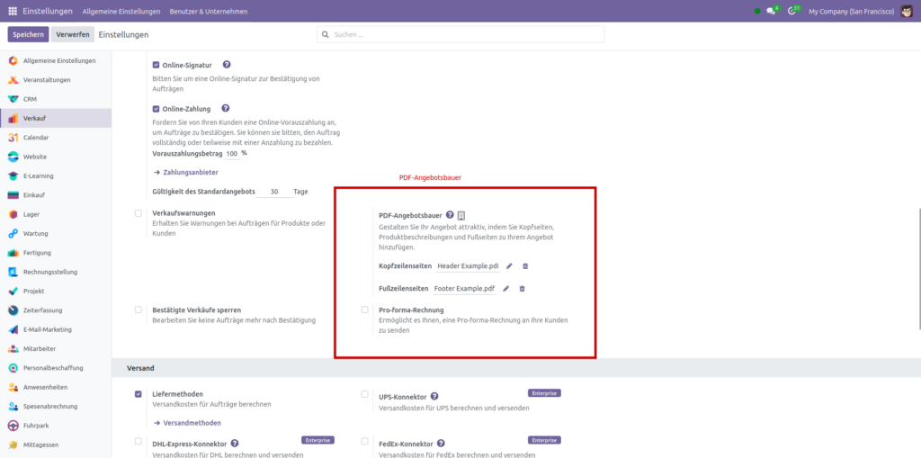Umfangreiche Angebote erstellen mit dem PDF Builder - Odoo